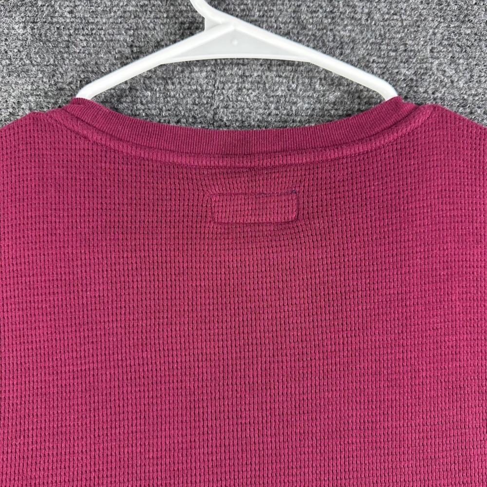 Polo Ralph Lauren Thermal Shirt Mens 2XL XXL Burgundy Waffle Knit Sleepwear Top - Picture 12 of 15